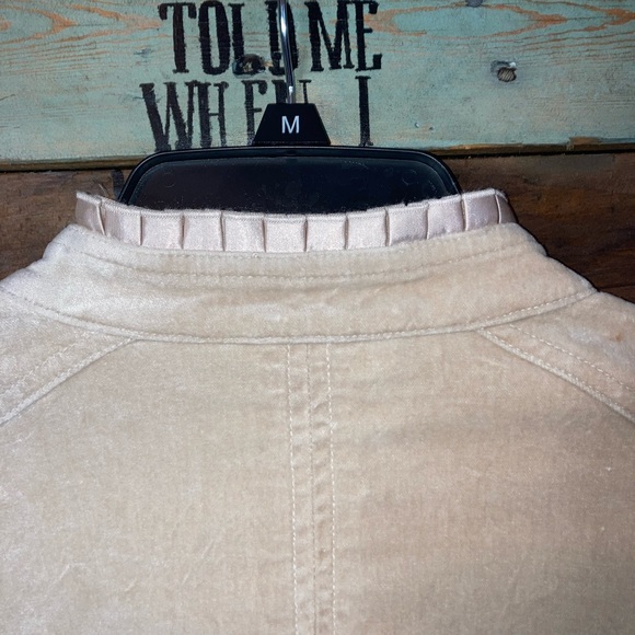 WHBM Velvet Accordion Pleated Ruffle Blazer 4 - Picture 12 of 15